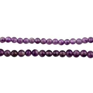 Round Amethyst Beads (4mm)