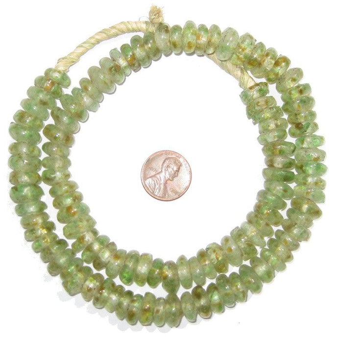 Earth Swirl Rondelle Recycled Glass Beads - The Bead Chest