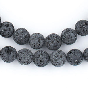 Grey Volcanic Lava Beads (10mm)