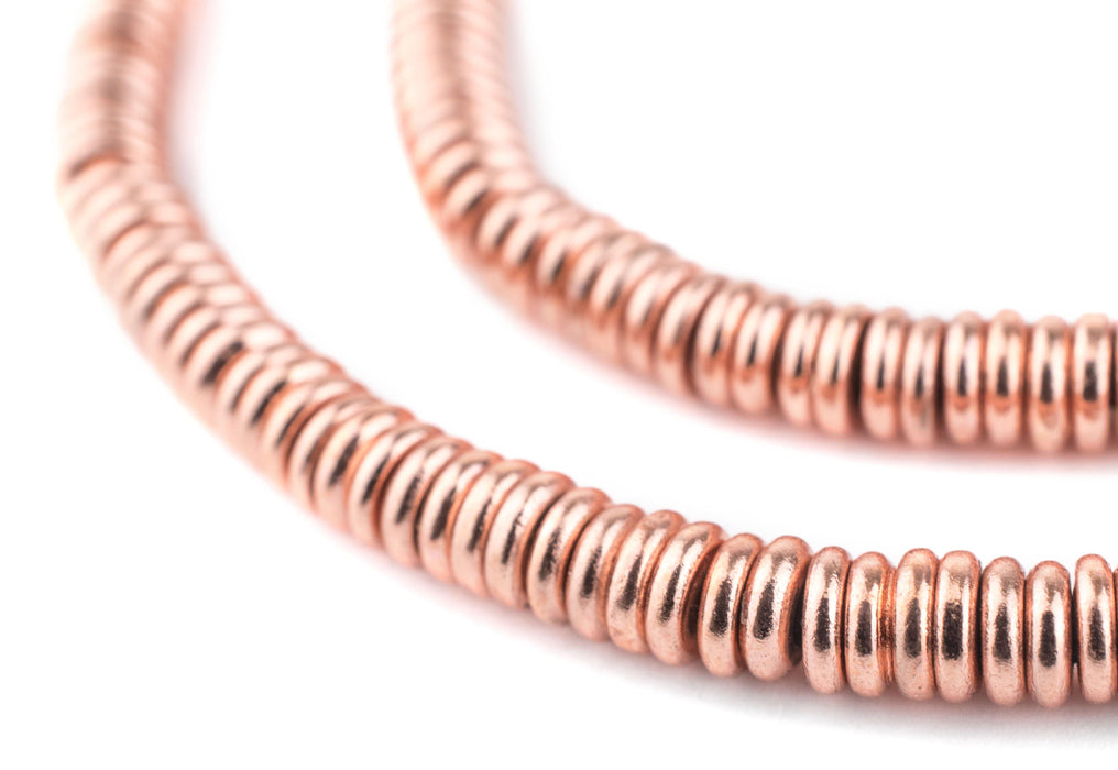 Smooth Copper Heishi Beads (5mm) - The Bead Chest
