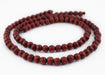 Cherry Red Round Natural Wood Beads (8mm) - The Bead Chest