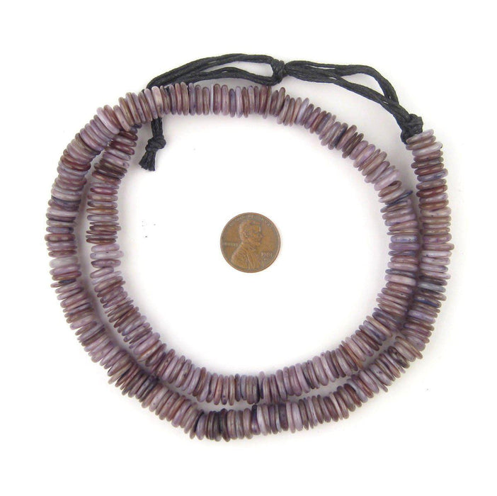 Royal Purple Moroccan Heishi Shell Beads - The Bead Chest