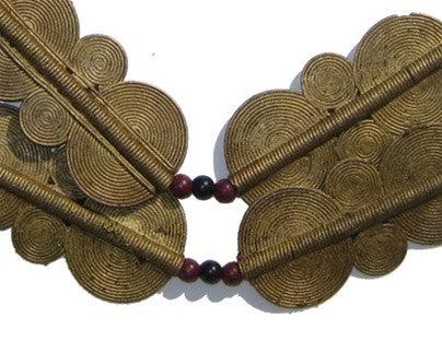Double Sun Brass Baule Beads (65x34mm) - The Bead Chest