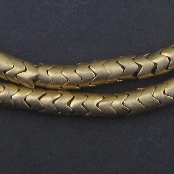 Brass Interlocking Snake Beads (6.5mm) - The Bead Chest