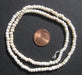 Small White Goomba Glass Beads (3 strands) - The Bead Chest