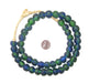 Blue Green Recycled Glass Beads (14mm) - The Bead Chest