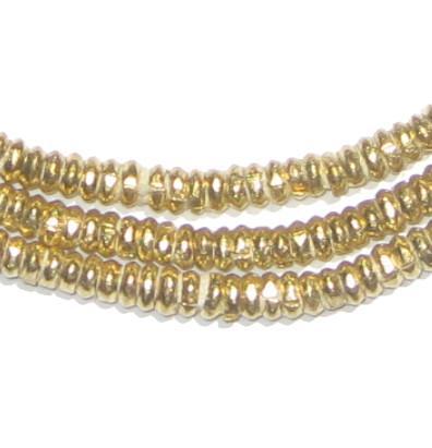 Brass Heishi Ethiopian Beads (4mm) - The Bead Chest
