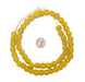 Sunflower Yellow Recycled Glass Beads (11mm) - The Bead Chest