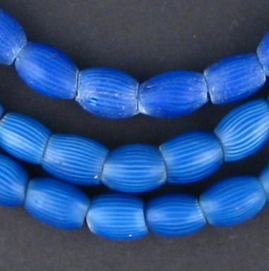 Antique Venetian Blue Onion Beads (Long Strand) - The Bead Chest