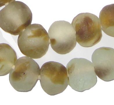 Brown Swirl Recycled Glass Beads (18mm) - The Bead Chest