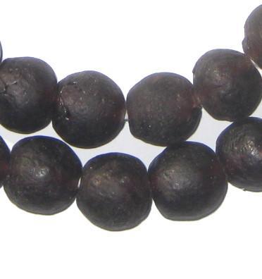 Deep Purple Recycled Glass Beads (18mm) - The Bead Chest