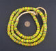Old Fancy Multicolor Yellow Venetian Trade Beads - The Bead Chest
