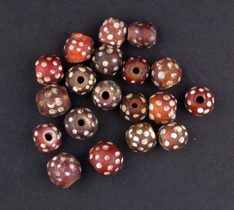 Antique Red Skunk Venetian Eye Trade Bead (Single bead) - The Bead Chest