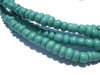Aqua Ghana Glass Beads (2 Strands) - The Bead Chest
