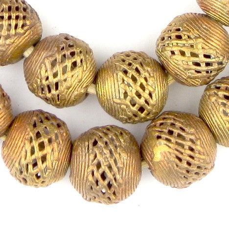 Brass Filigree Globe Beads (20mm) - The Bead Chest