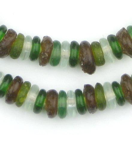 Earth Medley Rondelle Recycled Glass Beads - The Bead Chest