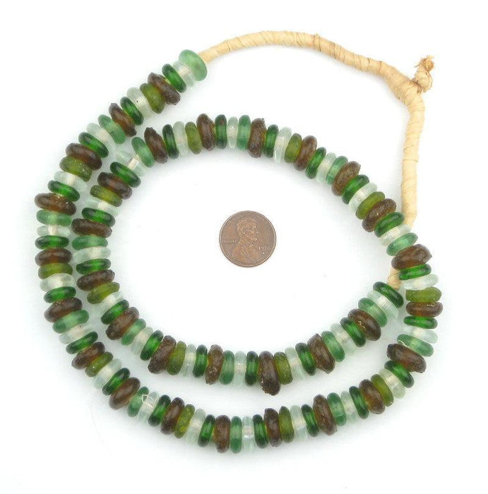 Earth Medley Rondelle Recycled Glass Beads - The Bead Chest
