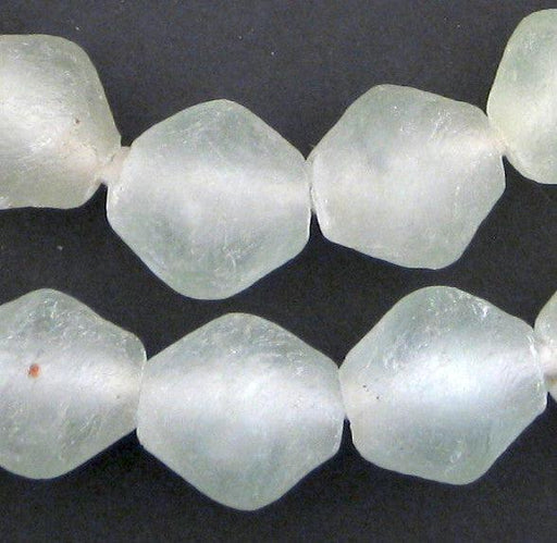 Jumbo Clear Recycled Glass Bicone Beads (25mm) - The Bead Chest