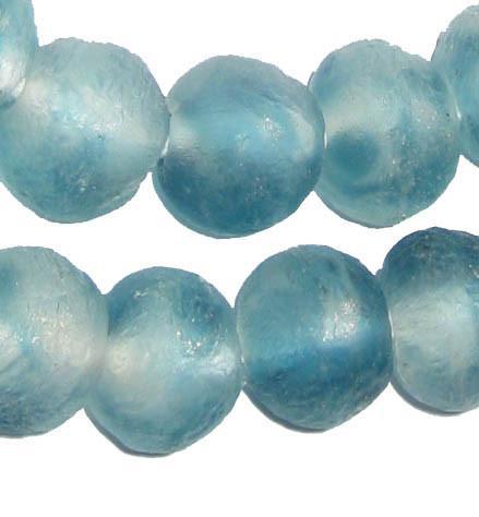 Blue Wave Marine Recycled Glass Beads (18mm) - The Bead Chest