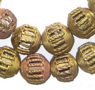 Braided Brass Filigree Globe Beads (20mm) - The Bead Chest