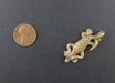 Ghanaian Lizard Brass Pendant from Africa - The Bead Chest