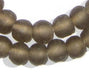 Groundhog Grey Recycled Glass Beads (14mm) - The Bead Chest