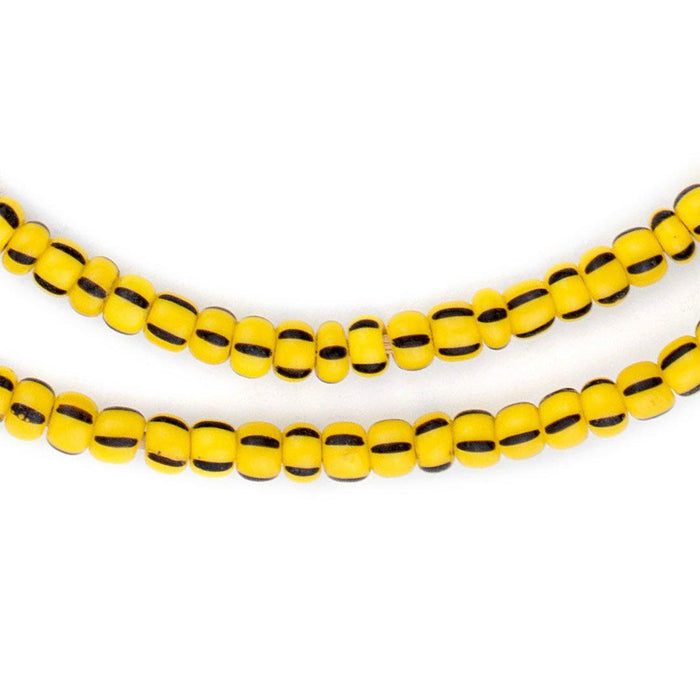 Yellow Jacket Glass Chevron Beads (5mm) - The Bead Chest