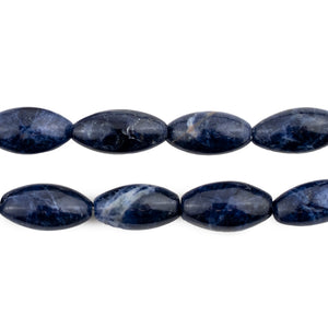 Oval Sodalite Beads (16x8mm)