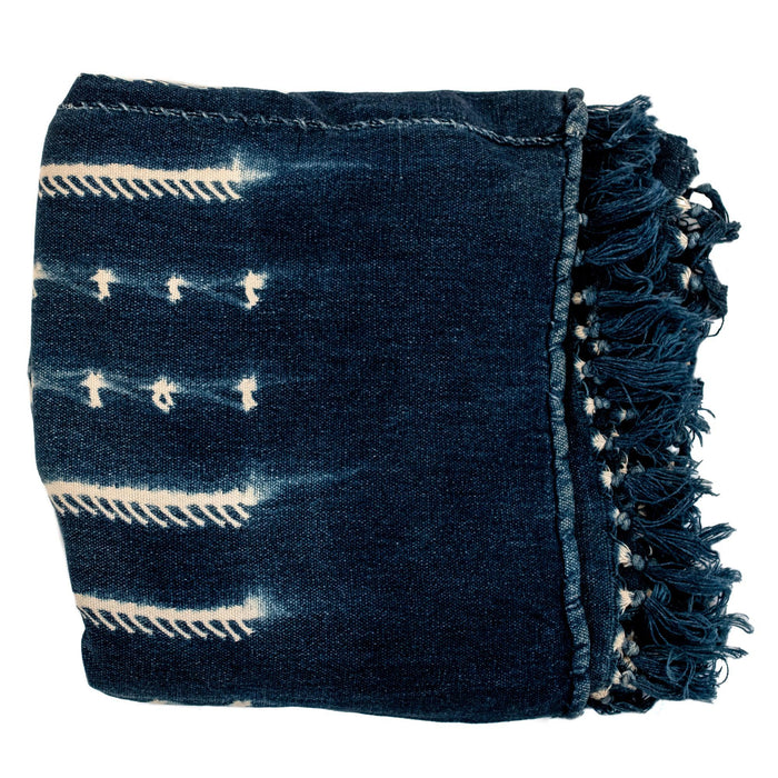Dark Blue West African Indigo Cloth - The Bead Chest