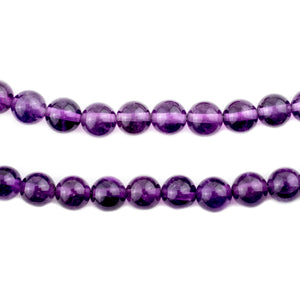 Round Amethyst Beads (8mm)