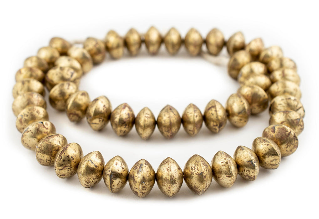 Mali Brass Bicone Beads (14x20mm) - The Bead Chest