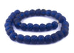 Dark Sapphire Recycled Glass Beads (18mm) - The Bead Chest