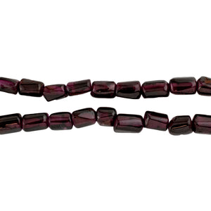 Cylindrical Garnet Beads (5-7mm)