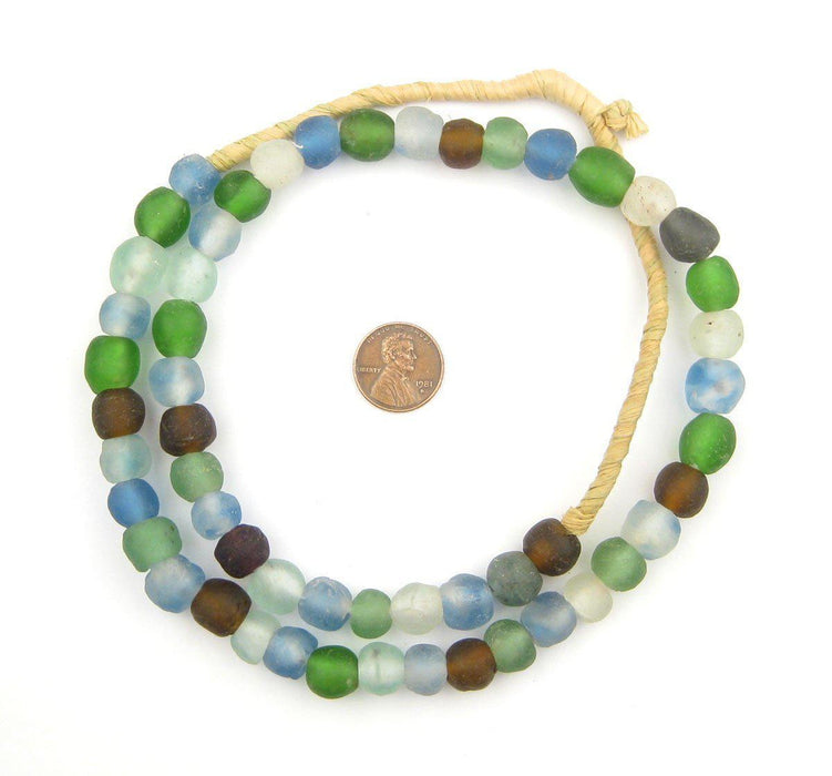 Mixed Recycled Glass Beads (11mm) - The Bead Chest