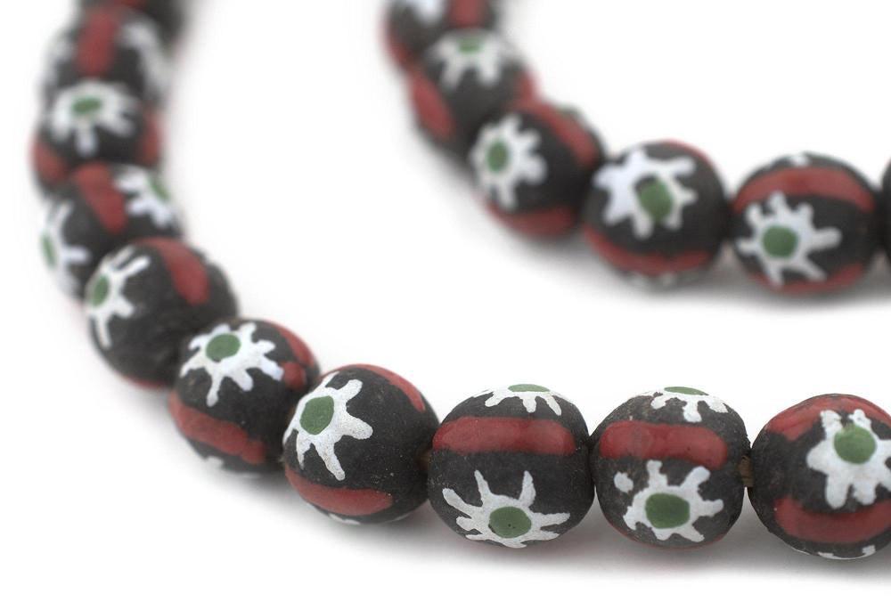 Christmas Krobo Powder Glass Beads - The Bead Chest