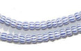 Tiny White & Blue Chevron Beads - The Bead Chest