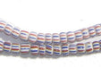 Red & Blue Ghana Chevron Beads (Small) - The Bead Chest