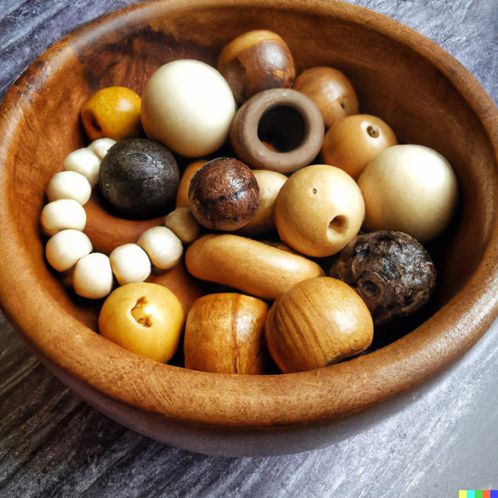 30 Mm Tri Colour Wooden Beads Necklace Large Wooden Beads 
