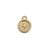 24K Gold Plated Round Cross Motif Pendant (13x10mm)