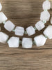Hidden Gems: Graduated Faceted Afghan White Gemstone Beads