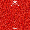 Opaque Vermillion Red Miyuki Seed Beads #407 (11/0, 2mm, 24g Tube)