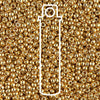 Duracoat Galvanized Gold Miyuki Seed Beads #4202 (11/0, 2mm, 23.5g Tube)