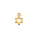 Gold plated Star of David charm with a small top loop and woven line detail, shown on a white background