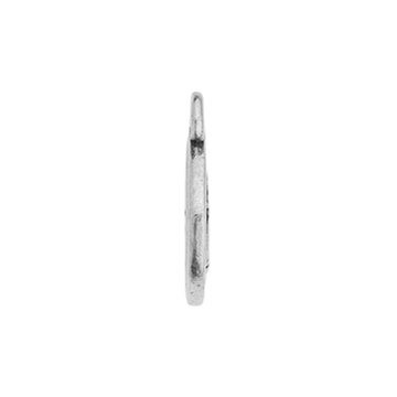 Side profile of the Libra zodiac charm showing the thin edge and top loop