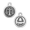 Antiqued Silver Libra Zodiac Charm (19x16mm)