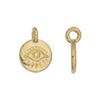 24K Gold Plated Evil Eye Charm (16x12mm)