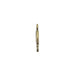 Side view of the open lotus charm showing its thin profile in antiqued brass finish