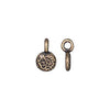 Antiqued Brass Full Moon Charm (10x7mm)