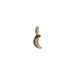 Antiqued brass crescent moon charm with hammered texture and a small top loop, shown on a white background