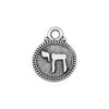Antiqued Silver Chai Charm (24x20mm)